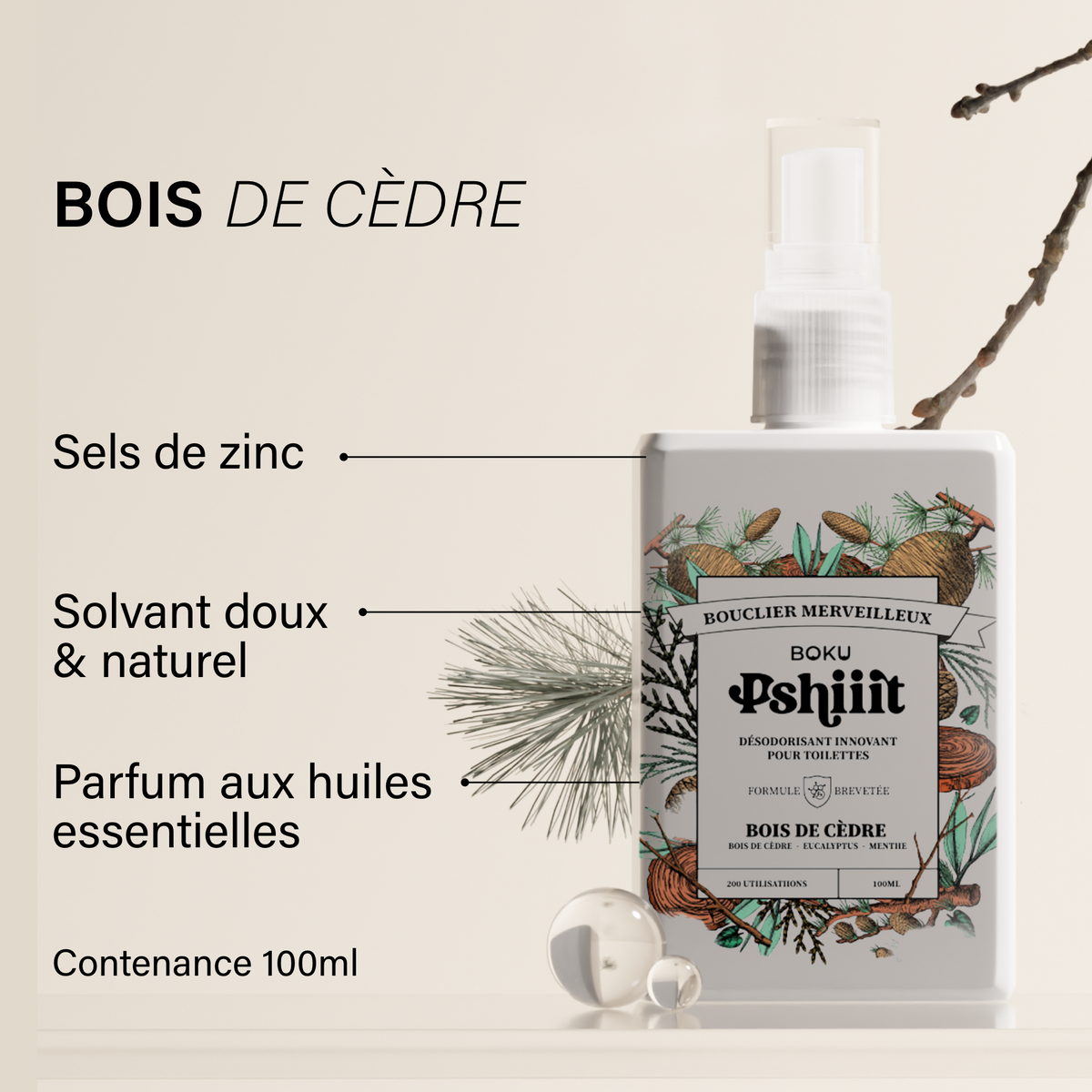 Duo Pshiiit - Suppresseur d'odeurs de caca
