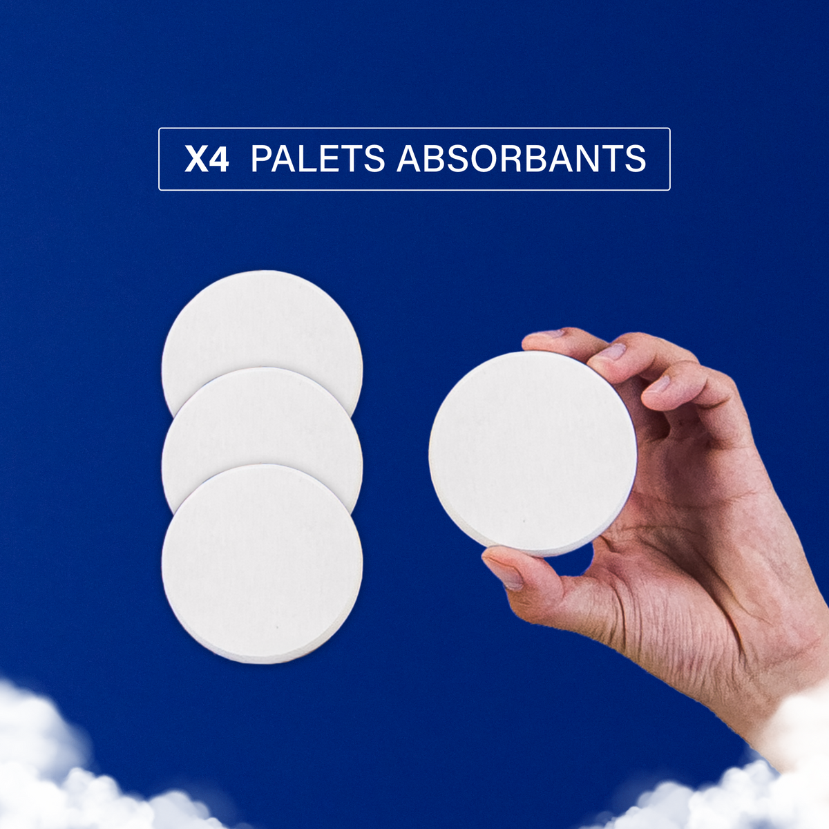 Brosse de toilette + Pack de 4 palets absorbants
